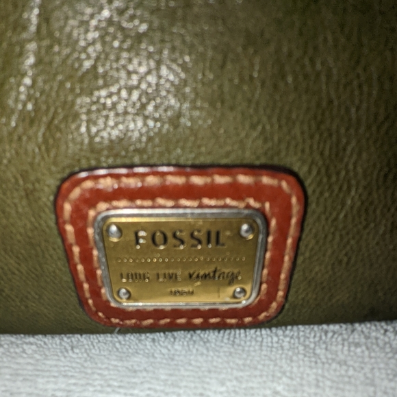 Vintage green leather Long Live Vintage crossbody bag. - Picture 11 of 13